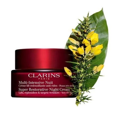 clarins Super Restorative night krem na noc cera sucha